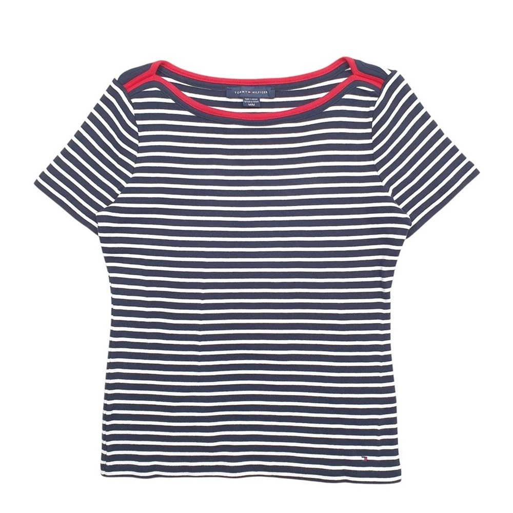 Tommy Hilfiger Striped Boatneck Tee - Women’s Medium